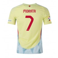 Fotballdrakt Herre Spania Alvaro Morata #7 Bortedrakt EM 2024 Kortermet